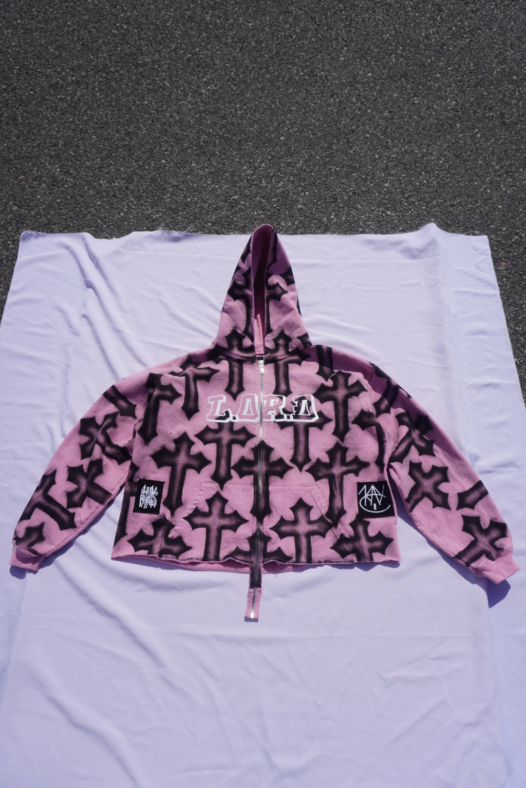 LUVORDRUGS “L.OR.D” Airbrushed Gothic Cross KAYC ‘25 Jacket