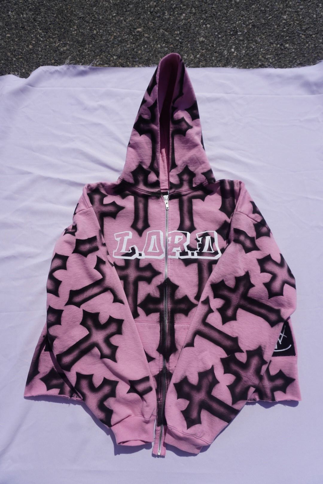 LUVORDRUGS “L.OR.D” Airbrushed Gothic Cross KAYC ‘25 Jacket