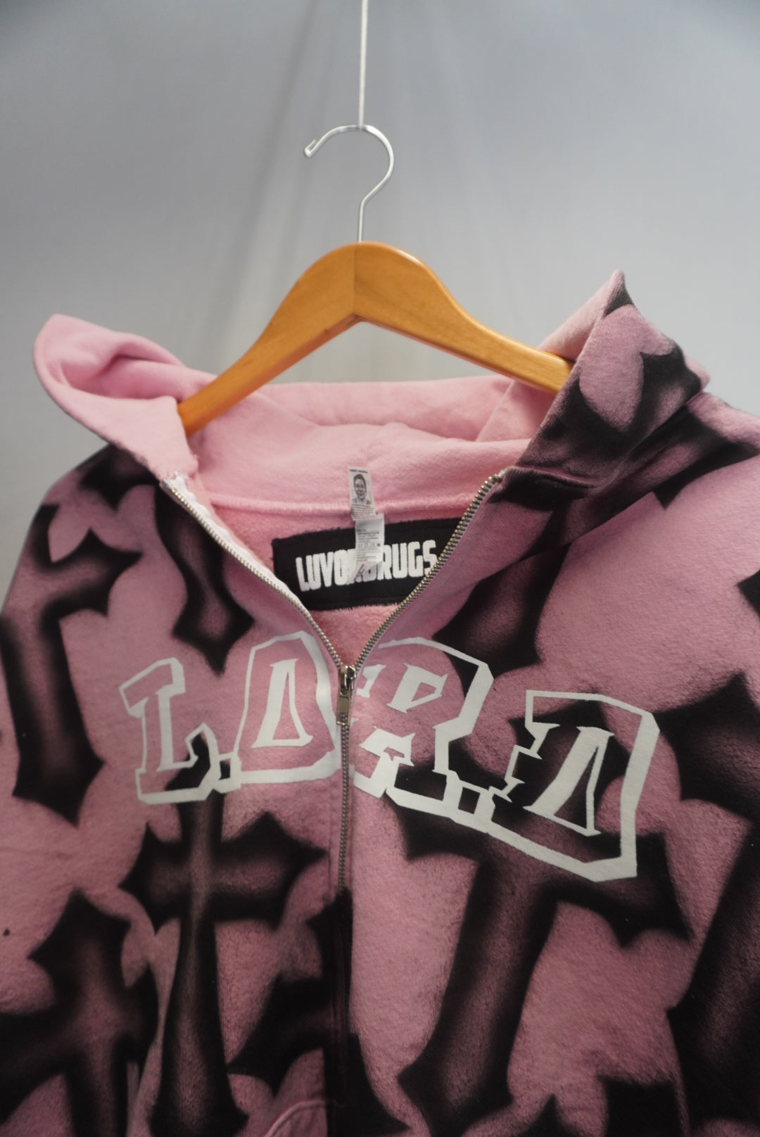 LUVORDRUGS “L.OR.D” Airbrushed Gothic Cross KAYC ‘25 Jacket