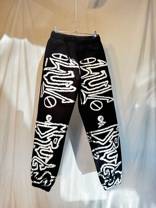 LUVORDRUGS HEAVYWEIGHTS SWEATPANTS SPIDER BLACK SIZE XS