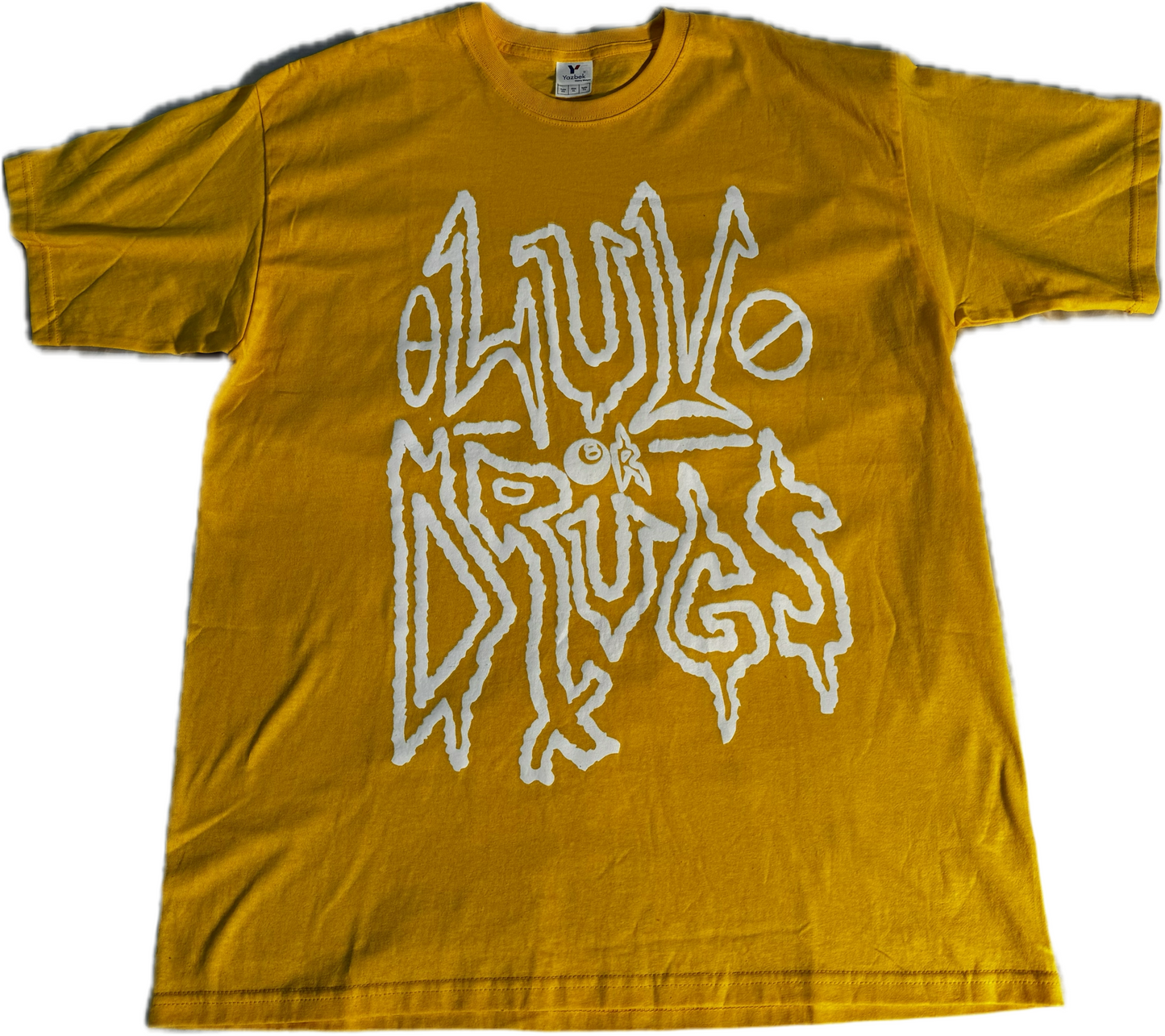 LUVORDRUGS T SHIRT “ HOT MUSTARD ” SIZE XL